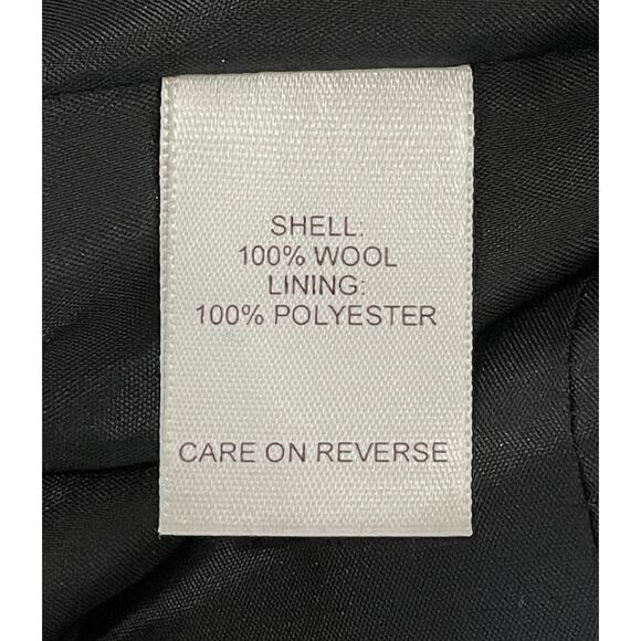 Talbots Plaid Wool Button-Up Blazer Tan Black Houndstooth 8 Petite Pea Coat - Picture 8 of 9